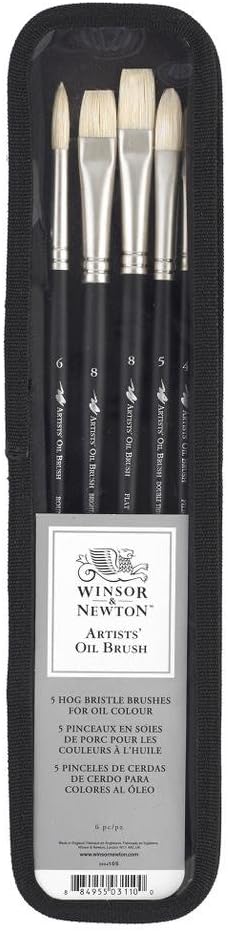 Detalle de Winsor & Newton Artists Hog Oil Brush Pack of 5 Large