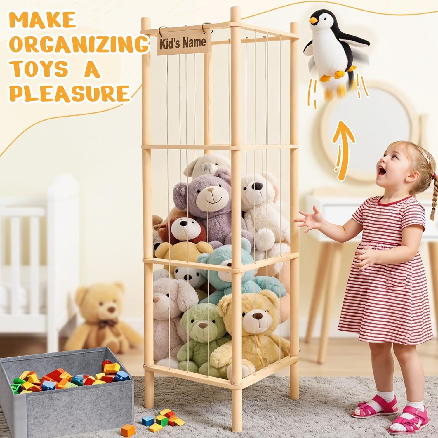Thumbnail 4 de WORLDMX Stuffed Animal Storage 57in
