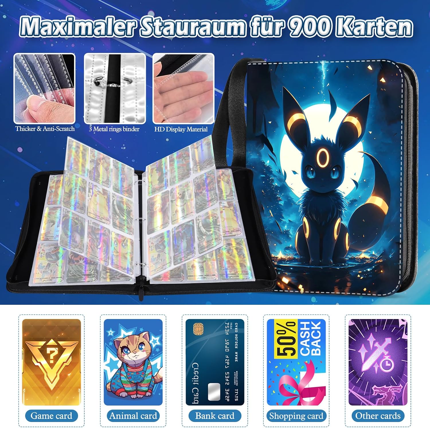 Detalle 2 de Karten Sammelalbum 400 Karten, 50 Seiten