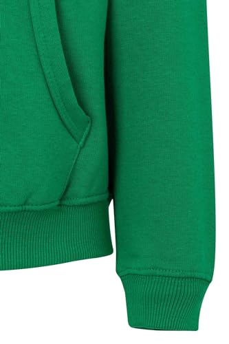 Detalle de Mukua Byron Kids, sudadera infantil con capucha y cremallera Kelly Green 7/8