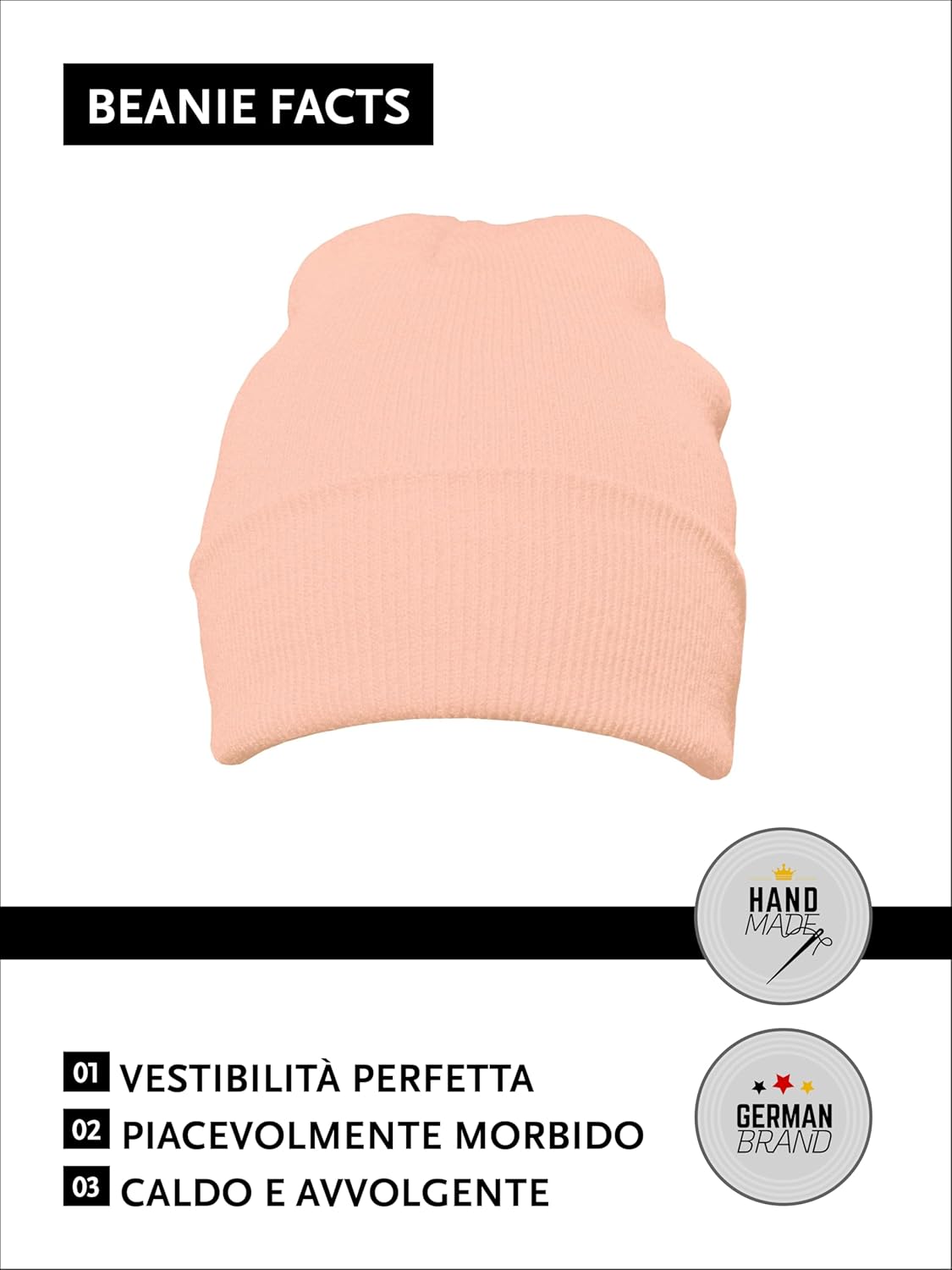 Detalle de Berretto invernale in maglia beanie classico