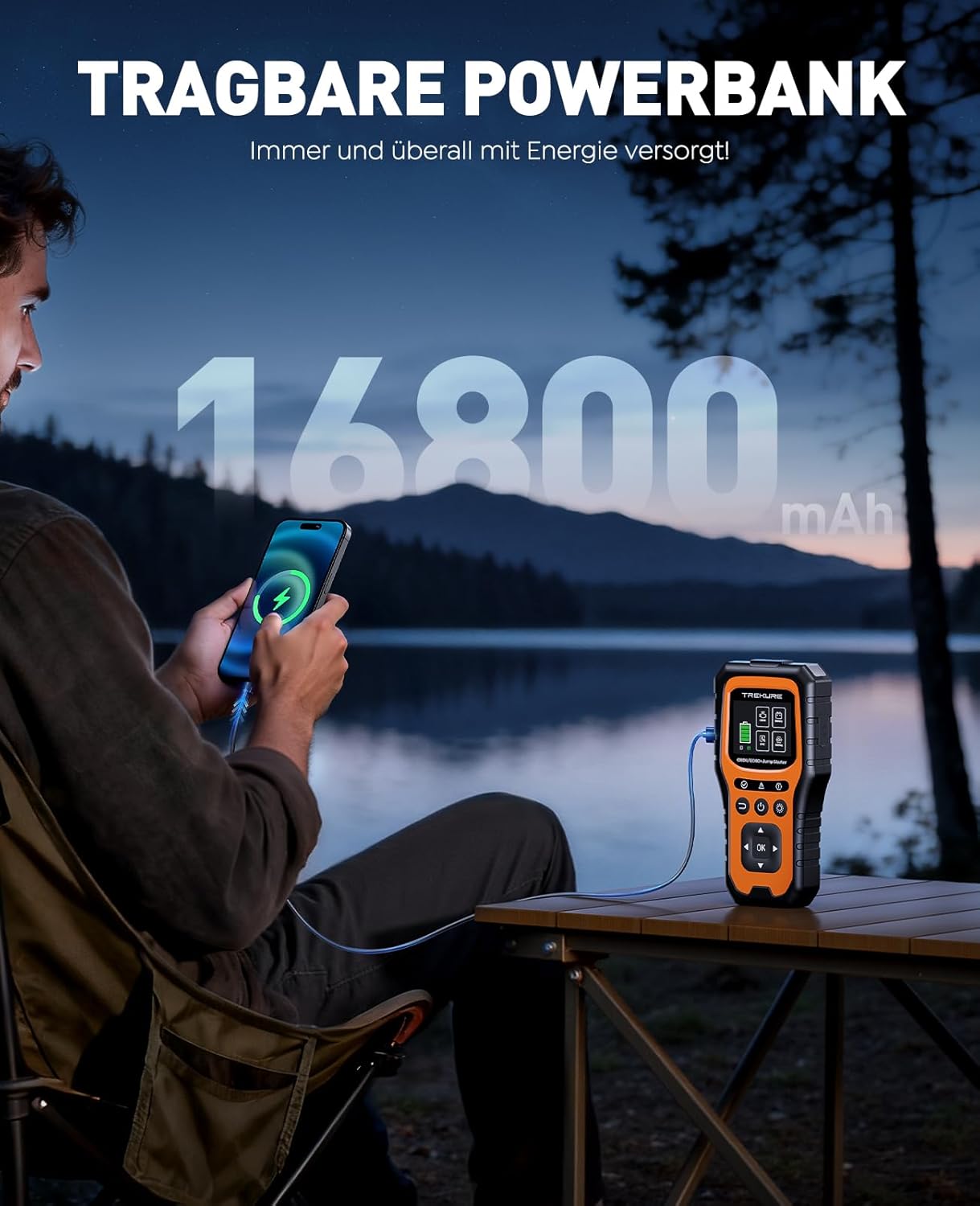 Thumbnail 4 de TREKURE 6000A Starthilfe Powerbank Auto mit OBD2 Diagnosegerät – All-in-One Notfallhelfer