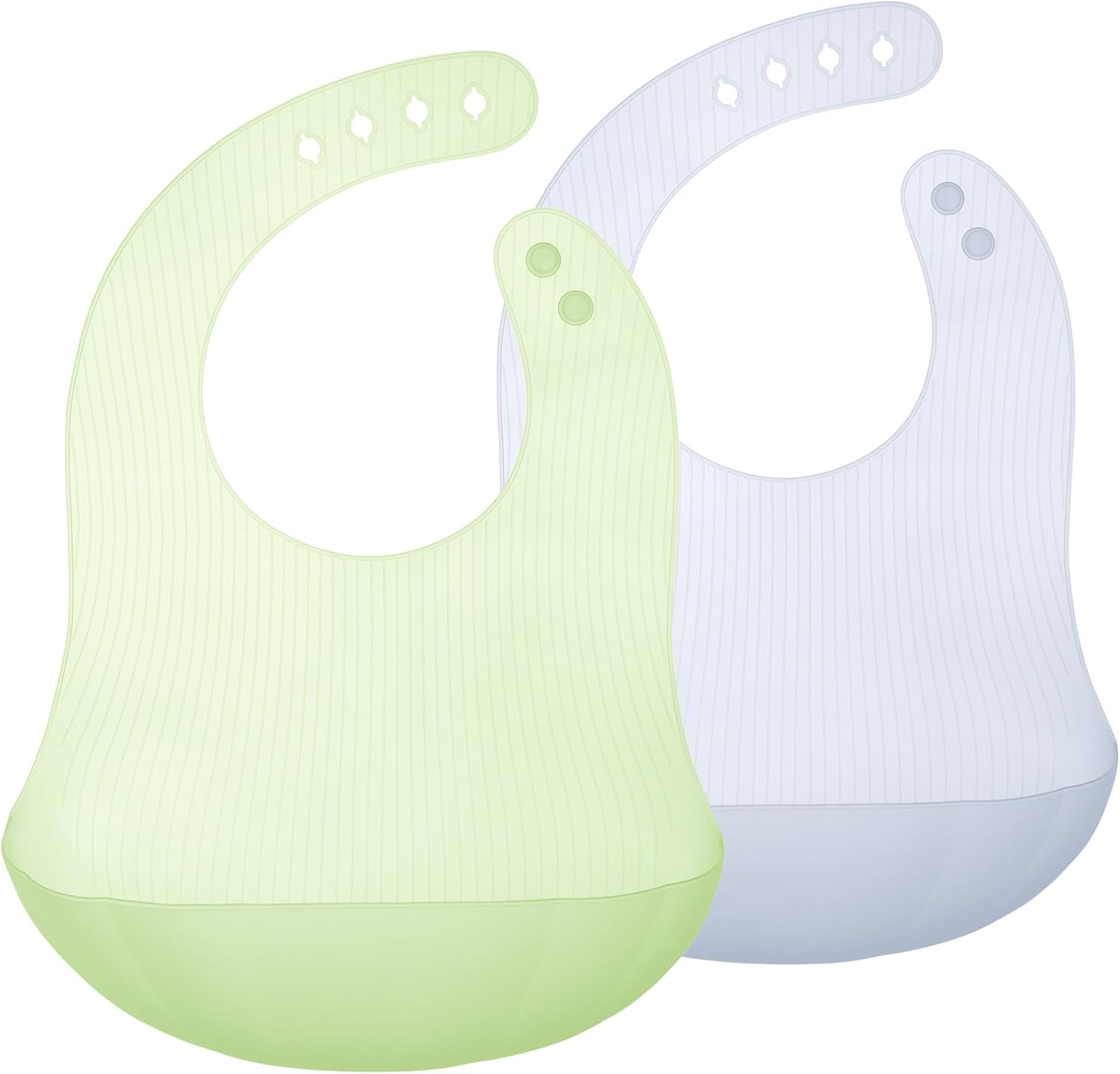 Detalle de Olababy 30511 Fold N Go Silicone Baby Bib, Waterproof, with Travel Case