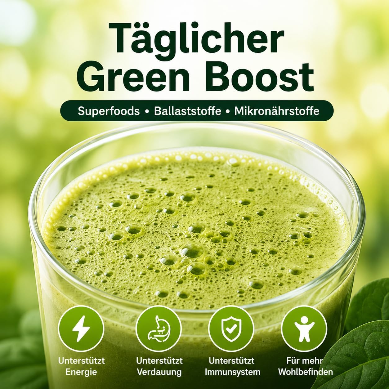 Thumbnail 5 de Grüne Entgiftungspulver Helfer (200 g) mit Matcha, Gerstengras, Spirulina & Chlorella – Pflanzenpulver mit Heidelbeere