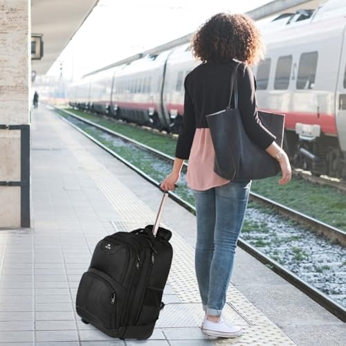 Thumbnail 8 de MATEIN Rolling Backpack: 17-Inch Water-Resistant Wheeled Laptop Backpack