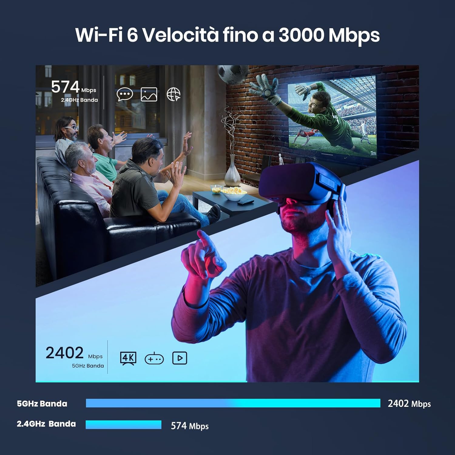 Thumbnail 1 de Tenda RX12 Pro Router WiFi 6 AX3000: potenza dual band, mesh e VPN per casa moderna