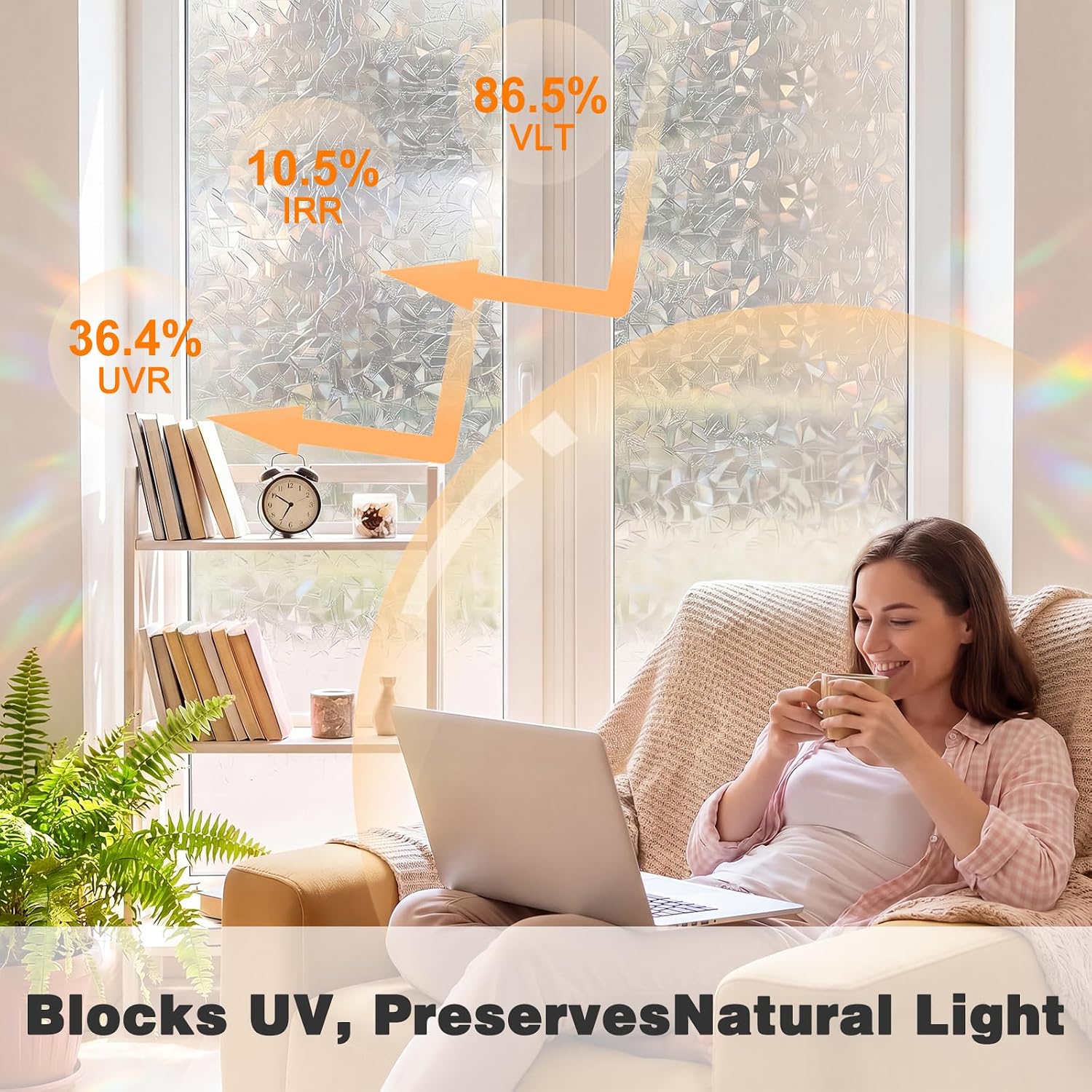 Detalle 2 de VUESILL Window Privacy Film 35.4 x 78.7