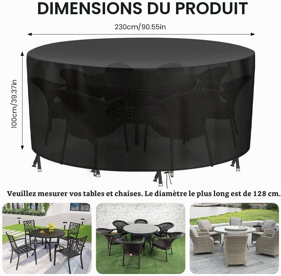 Detalle 2 de AOOWU 5135214 buitentafelhoes van 210D Oxford-weefsel, 230 x 100 cm
