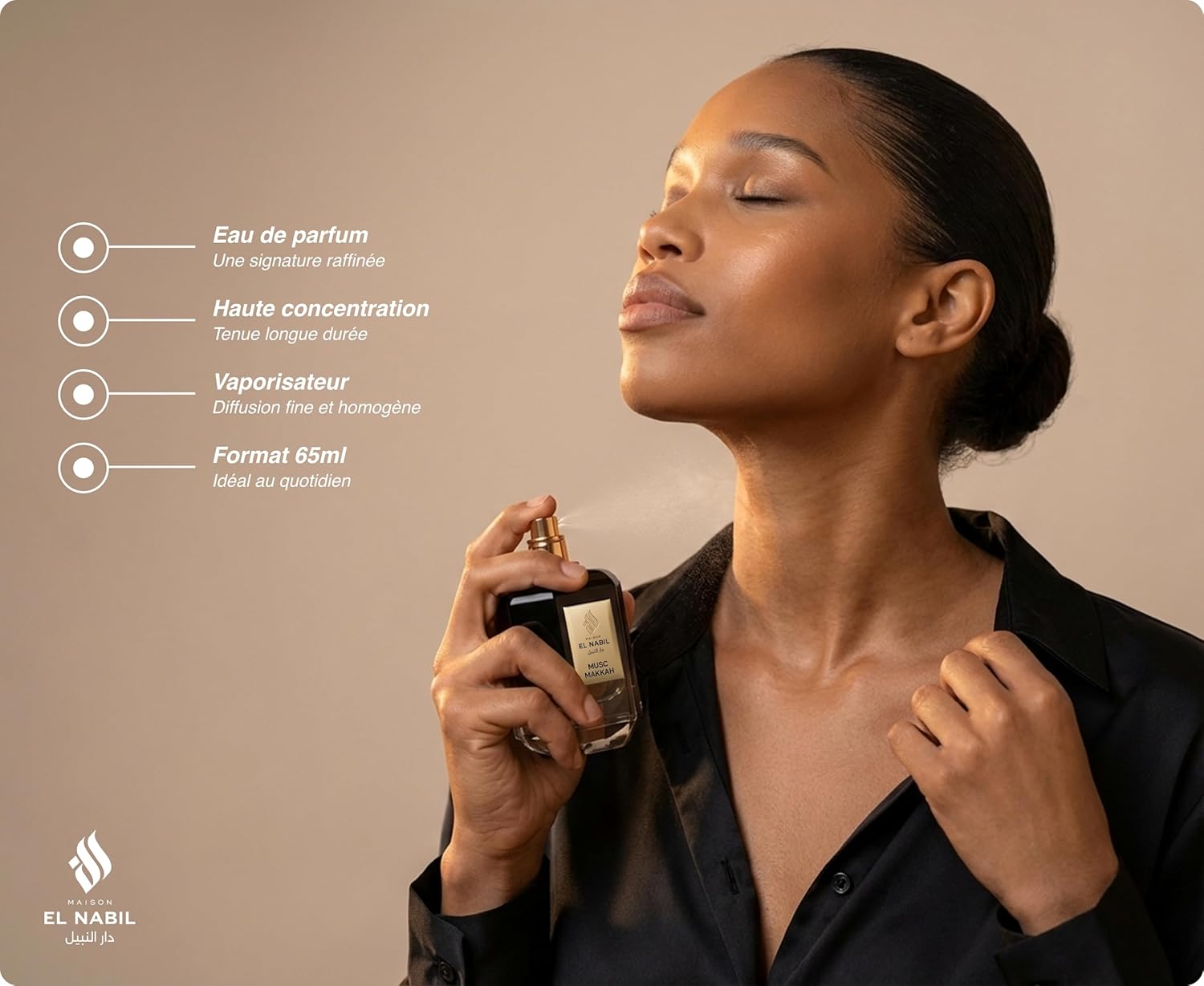 Detalle de AYAD – Eau de Parfum Dubai Mixte par Maison El Nabil, 65 ml – Tropical, Musqué et Gourmand