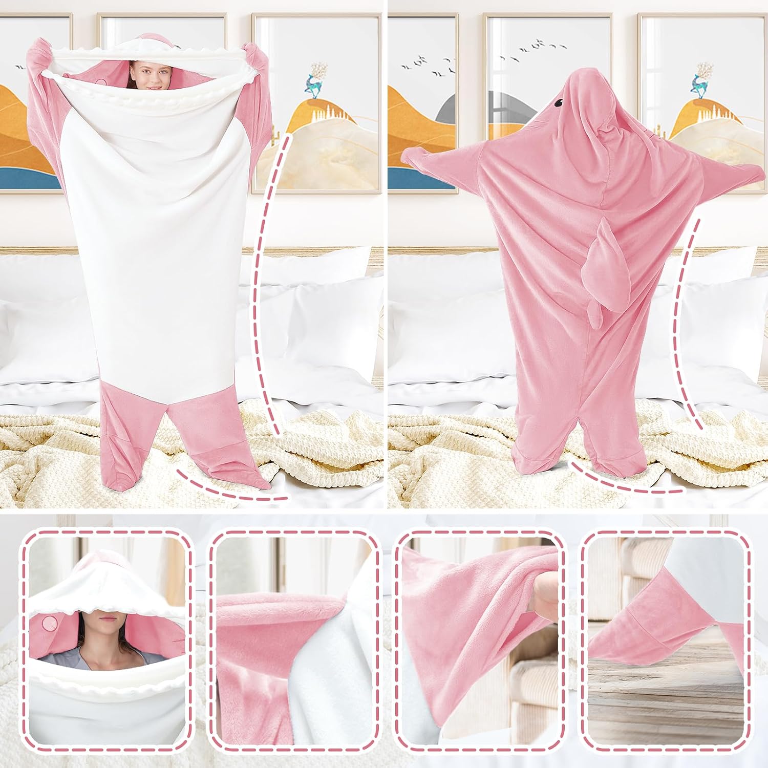 Detalle de Touchat Shark Blanket Onesie, XL