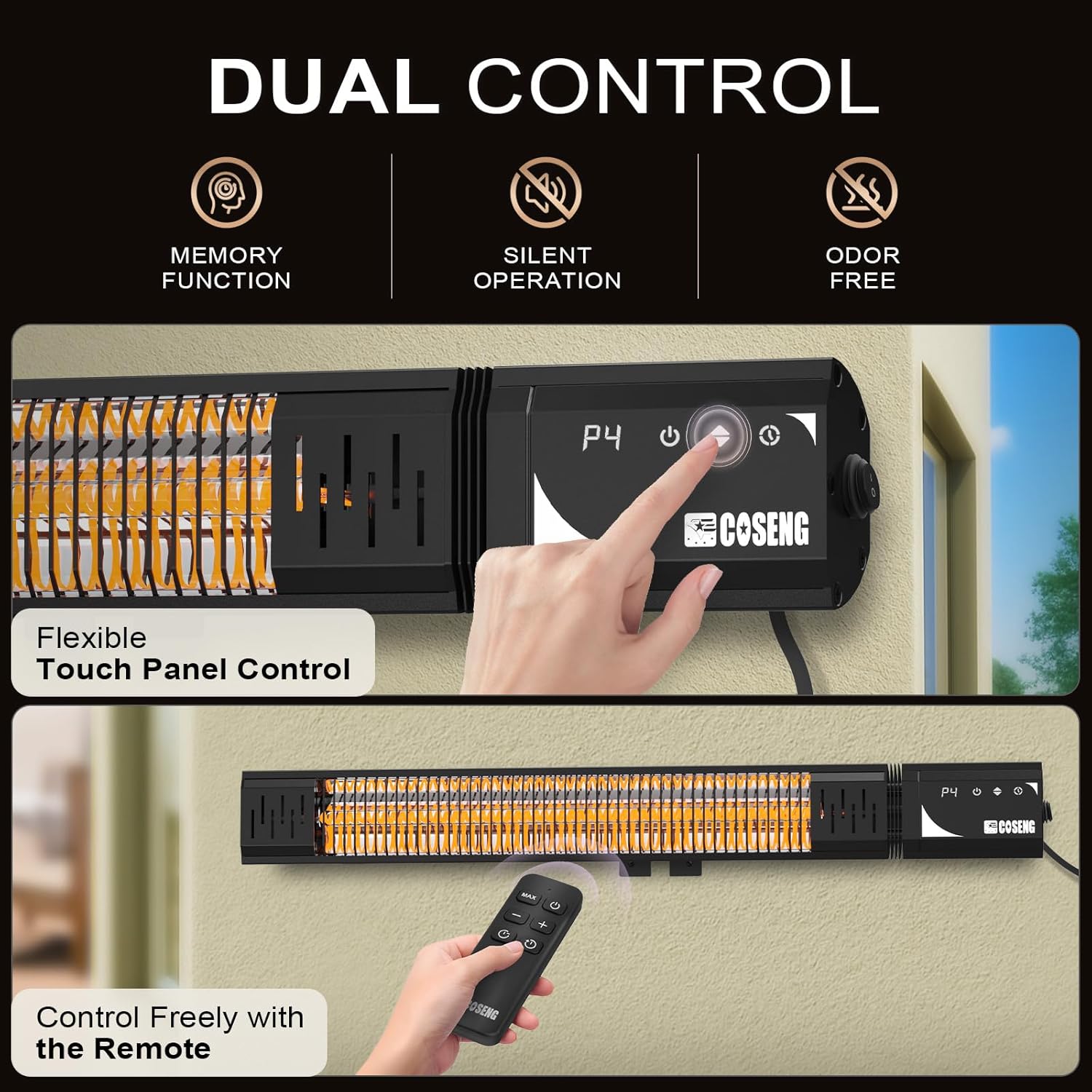 Thumbnail 3 de 1500W Infrared Patio Heater with Remote