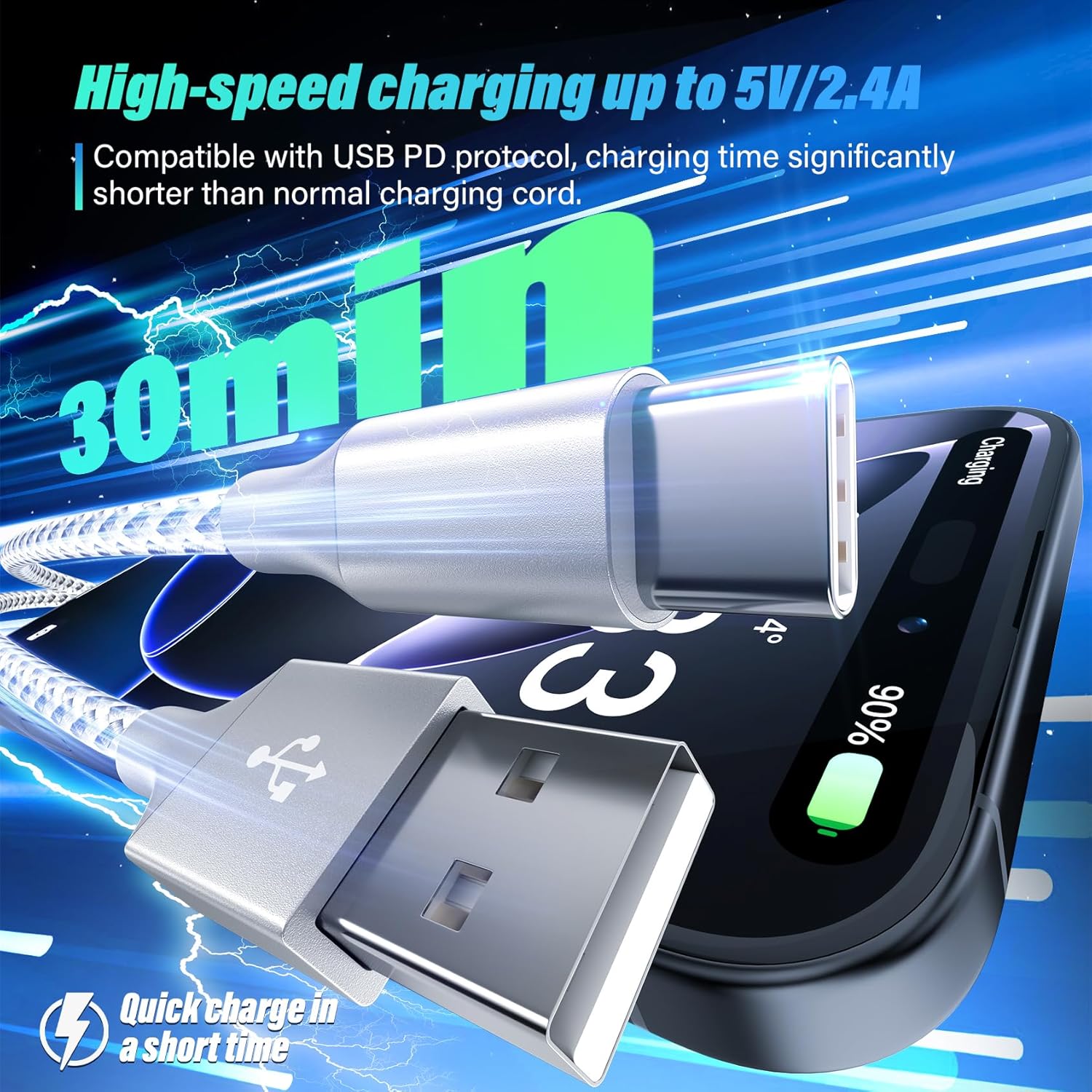 Thumbnail 5 de SwaggWood Carplay Charger 2-pack 3ft+6ft