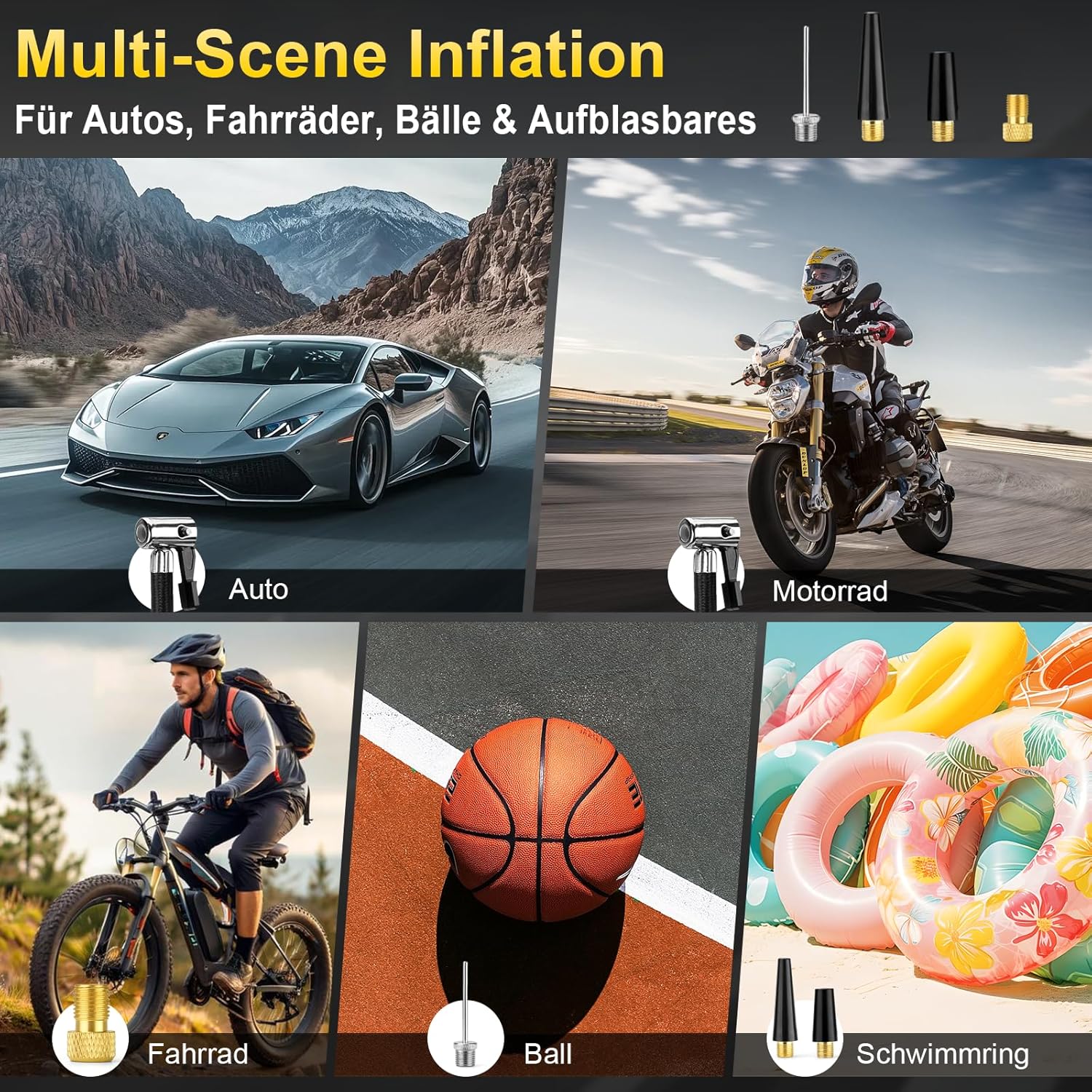 Thumbnail 6 de toptrek Kompressor Auto 12V DC – Autoreifen Pumpe bis 10,3 bar mit großem LCD-Display