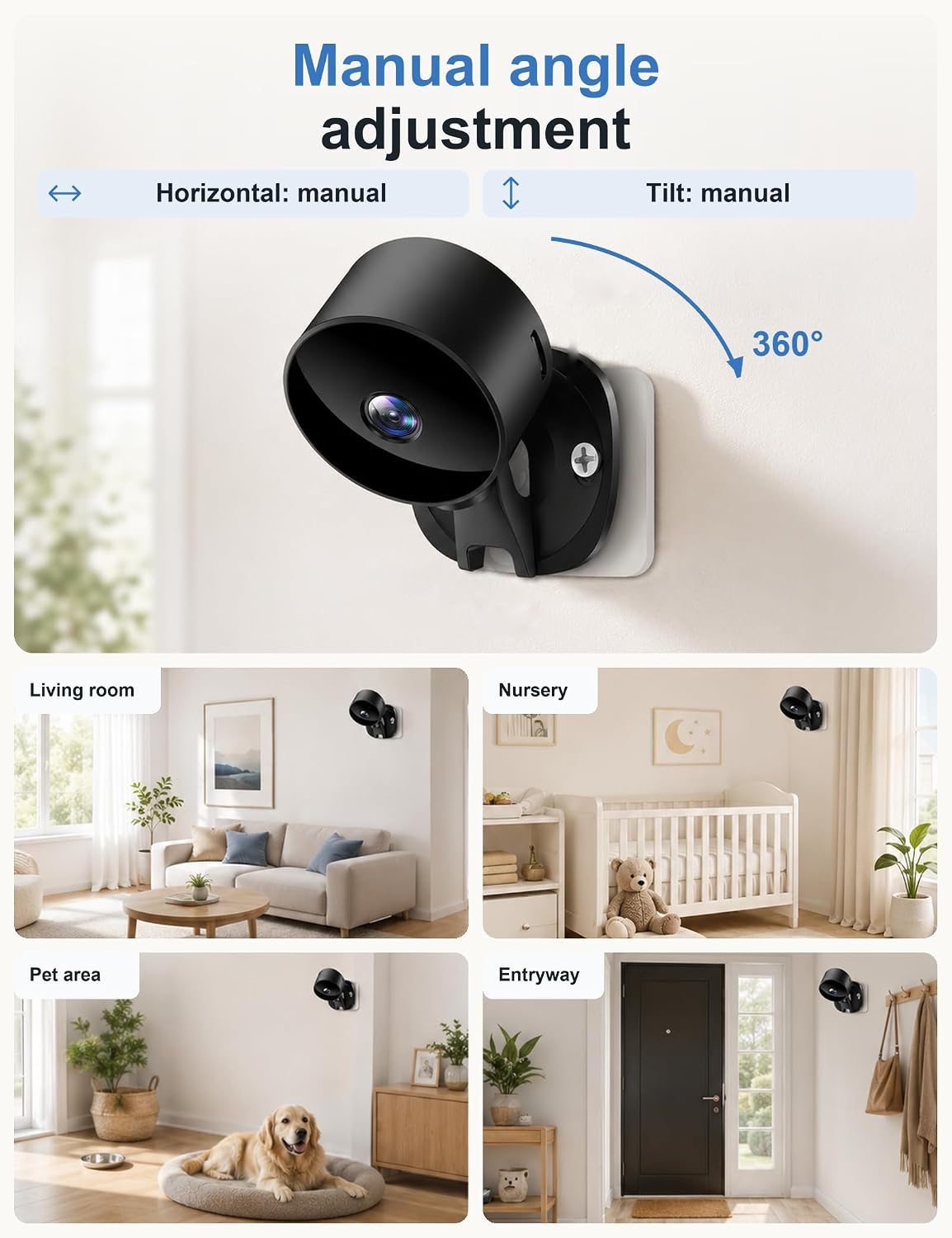 Thumbnail 3 de WOLFANG WS01 1080p Indoor Security Camera with Night Vision and Two-Way Audio