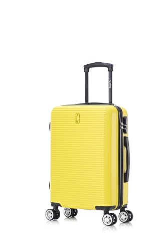 Detalle de CELIMS Maleta de Cabina Aprobada por 100+ Aerolíneas – Ligera y Rígida en ABS, 55x40x20, Amarillo
