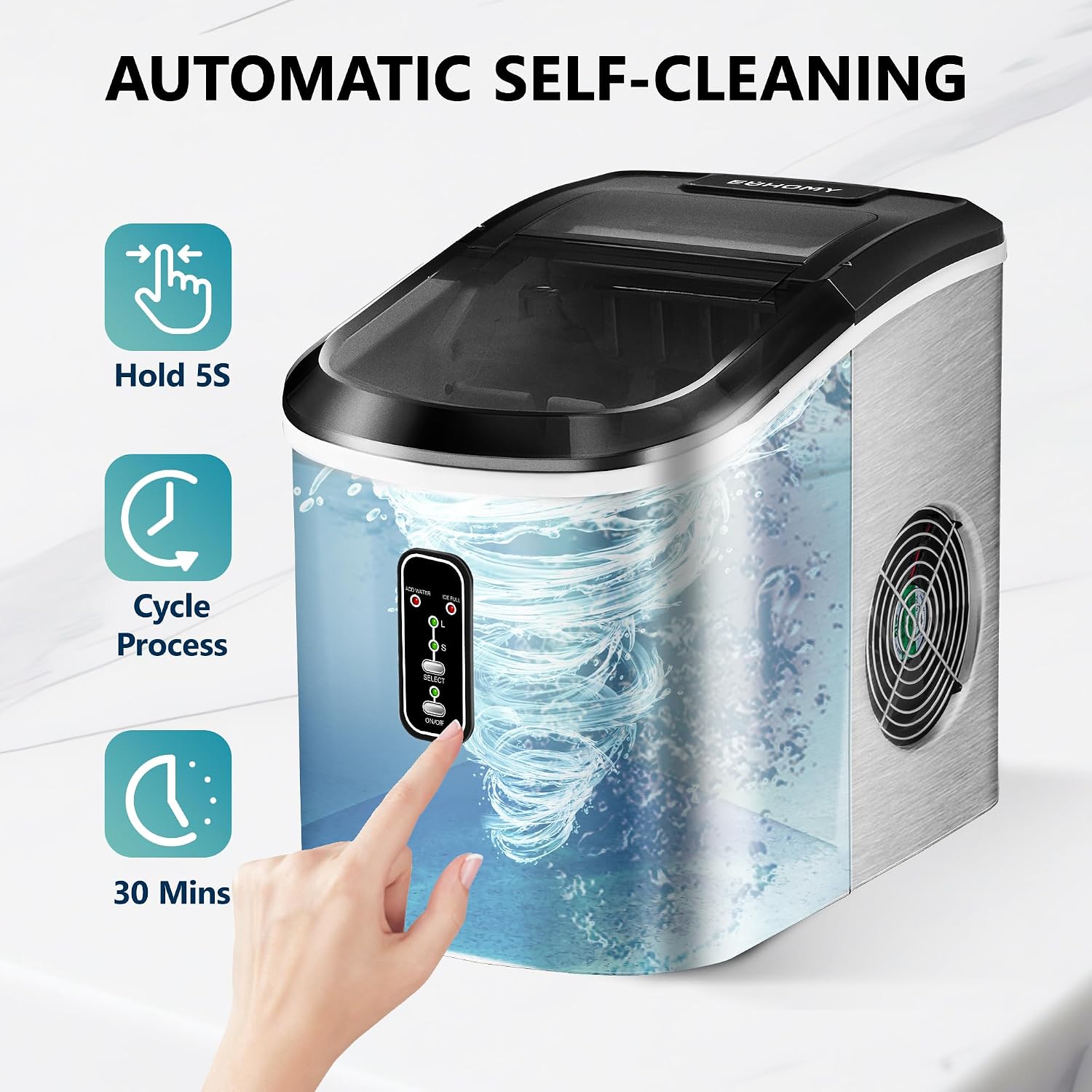 Thumbnail 4 de Euhomy Countertop Ice Maker 2.2L