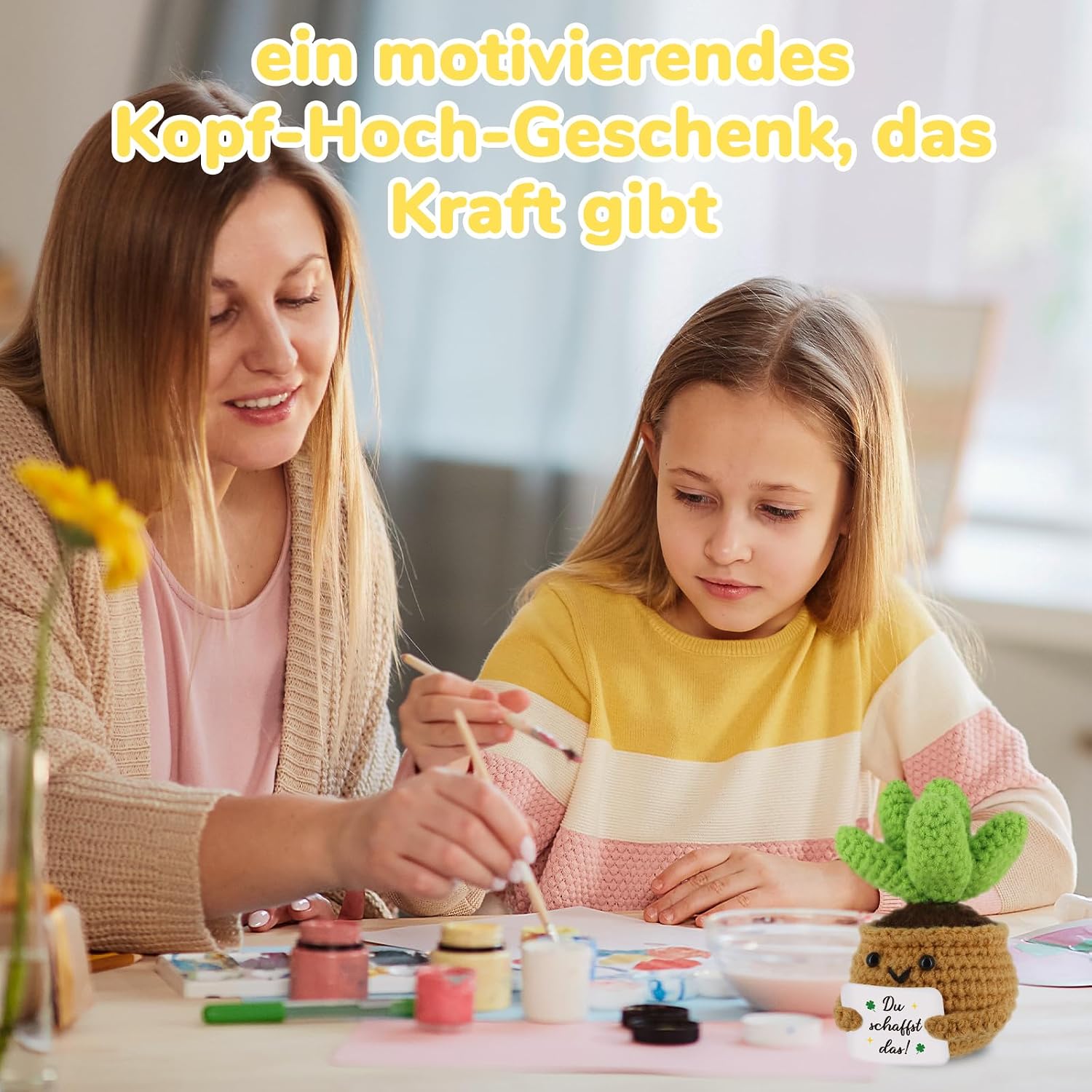 Detalle 1 de Sukkulentenpuppe Positive Ermutigung