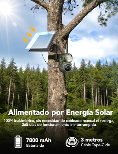 Detalle de GNCC Cámara de Fototrampeo 4G LTE 2K con SIM y Panel Solar — guía de compra