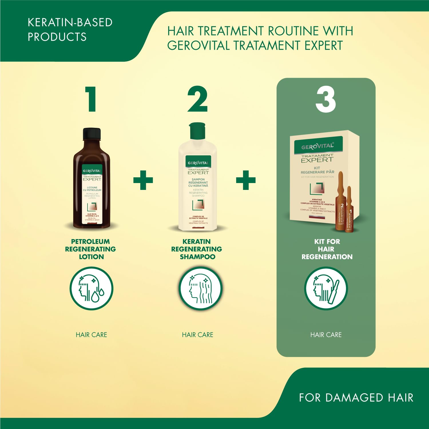 Thumbnail 5 de Gerovital Tratament Expert Haarregenerierendes Serum-Kit mit Keratin, Vitamin A & E (10 x 5 ml & 10 x 10 ml)