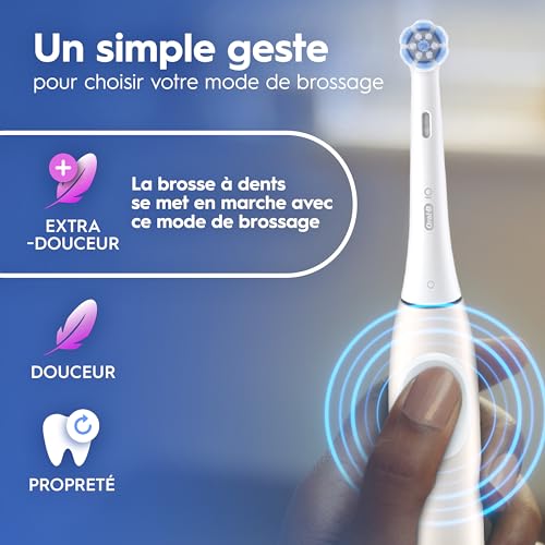 Thumbnail 8 de Oral-B iO 2 brosse à dents électrique rose, 3 modes et capteur de pression