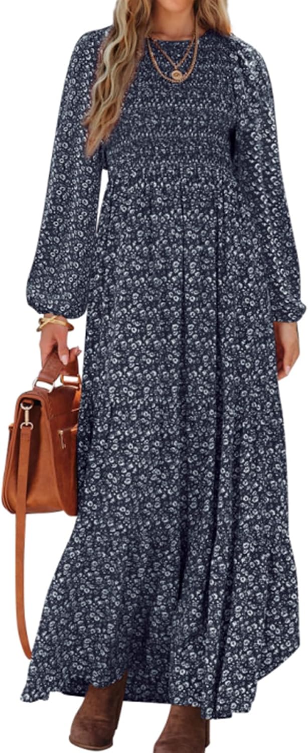 Detalle de PRETTYGARDEN Women’s Floral Maxi Dress 2026