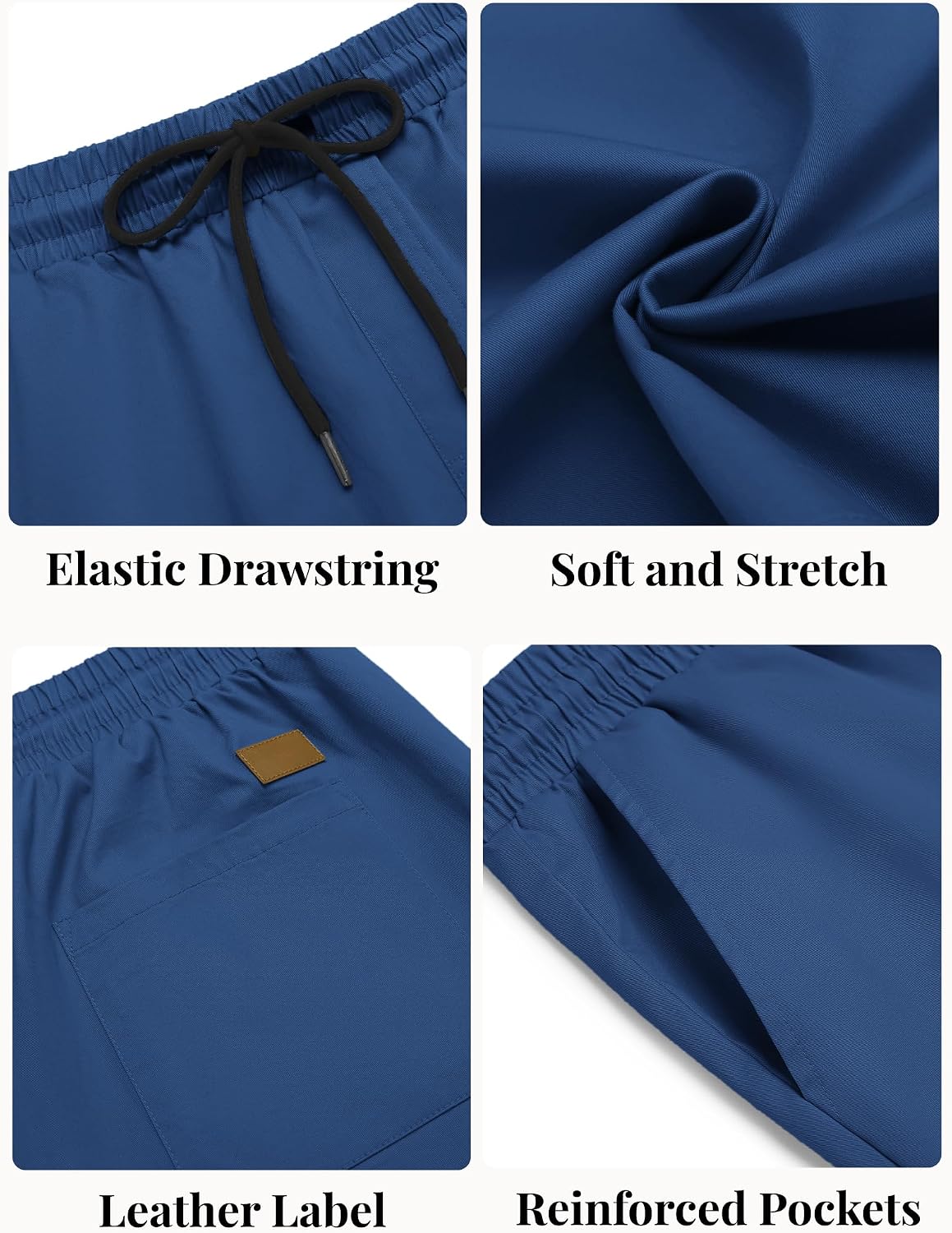 Thumbnail 6 de COOFANDY Men's Casual Shorts: Cotton, Elastic-Waist Drawstring, 7"/9" Inseams
