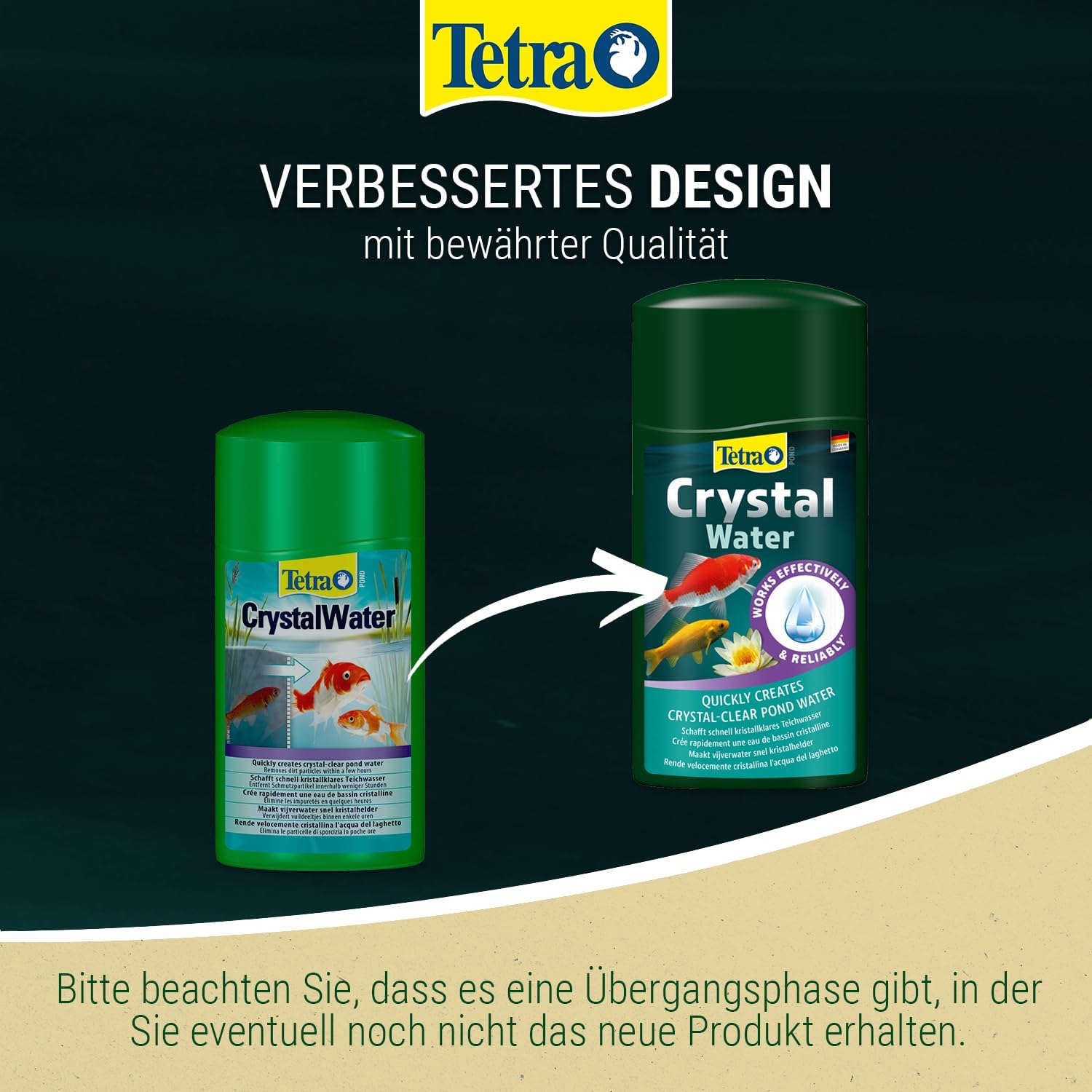 Detalle de Tetra Pond CrystalWater – Wasserklärer gegen Trübungen, 500 ml