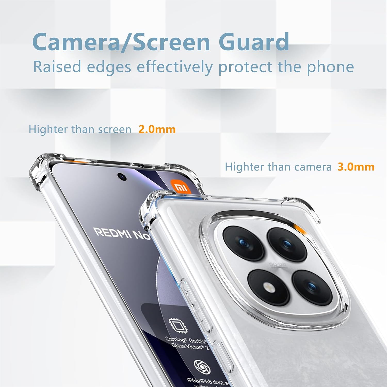 Detalle de Anoowkoa Transparente TPU-Hülle für Xiaomi Redmi Note 15 Pro Plus / Poco M8 Pro 5G – Dünn, Stoßfest, Kratzfest