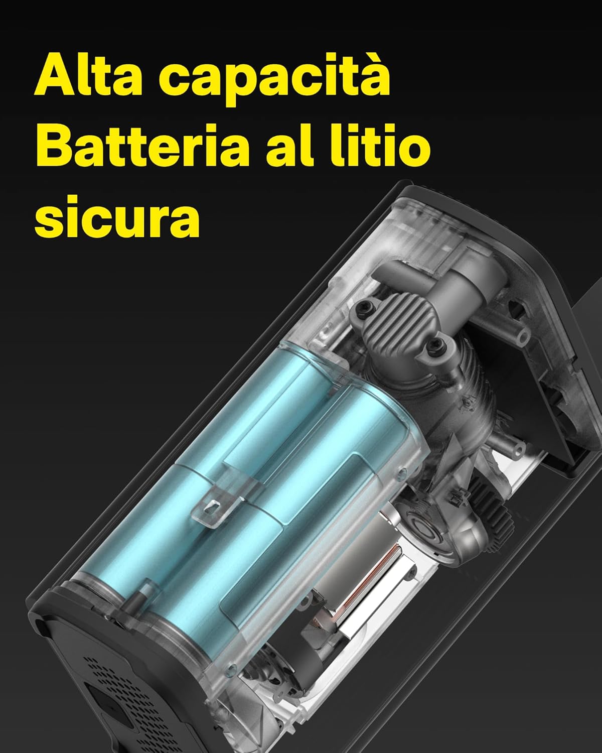 Thumbnail 4 de HOTO Compressore Aria Portatile: gonfiatore 150 PSI con display, LED e ricarica USB-C