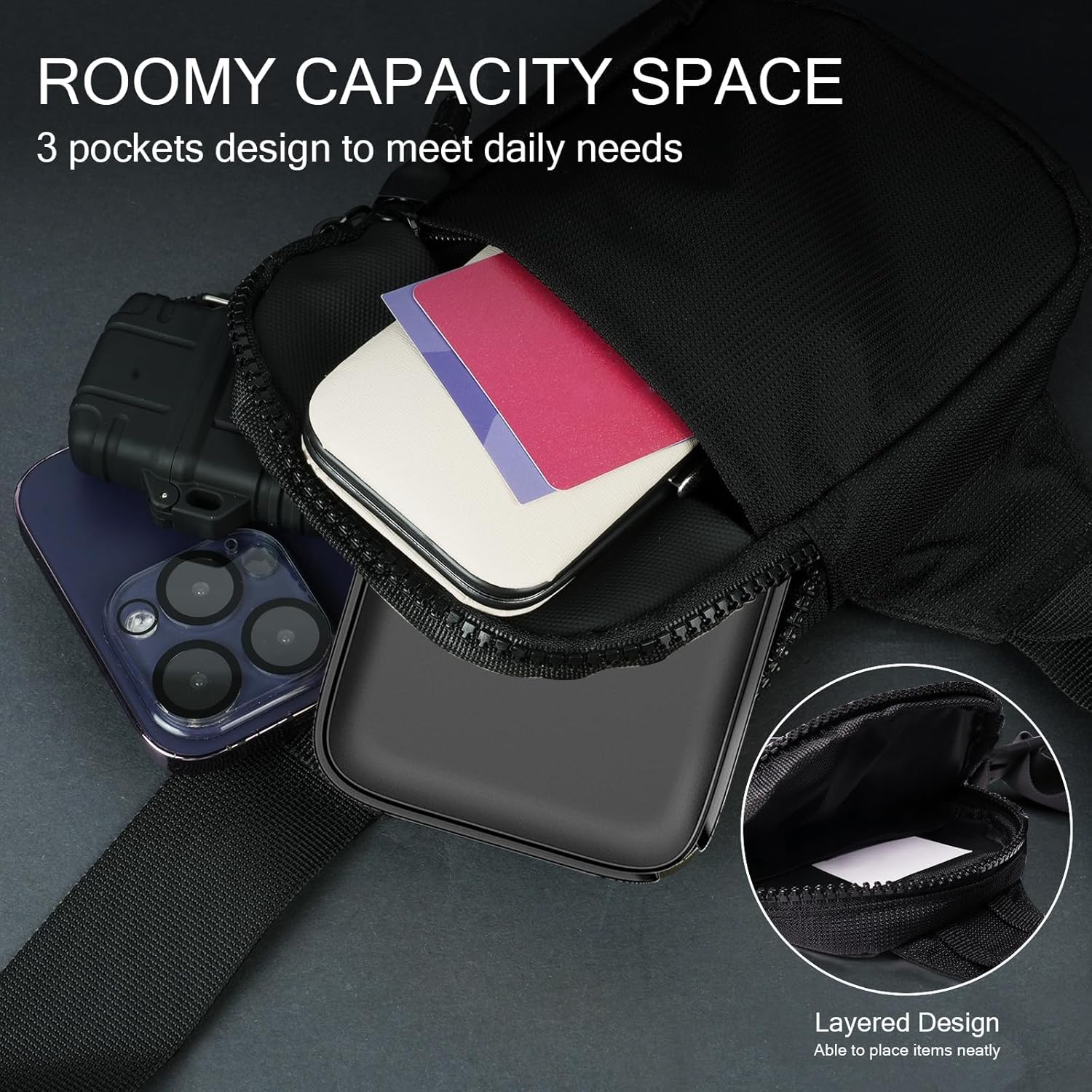 Thumbnail 6 de flintronic Sling Bag: Waterproof Chest Bag for Travel, Hiking and Everyday Use