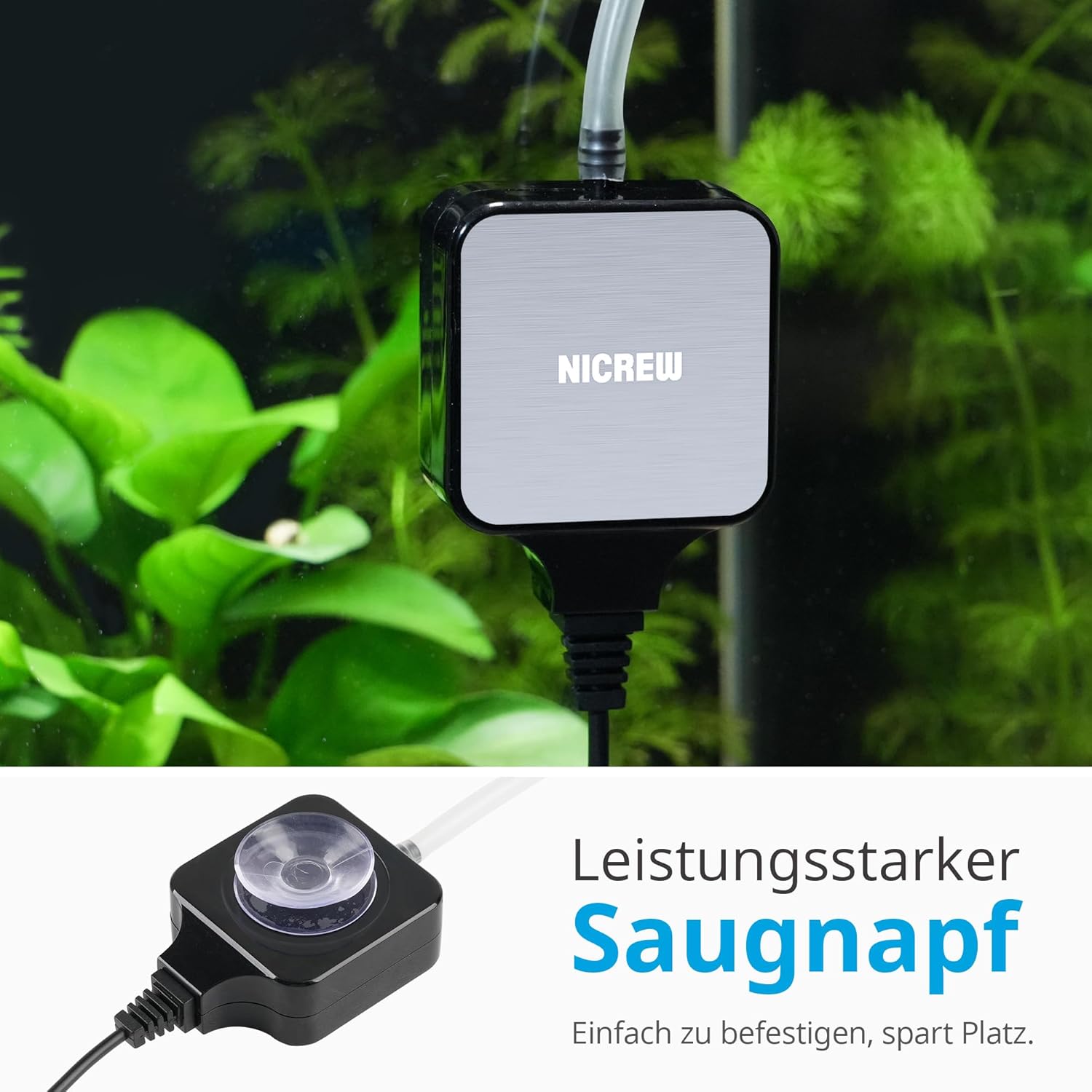 Detalle 2 de NICREW Nano Silent Max 36 L/h Luftpumpe 🐠