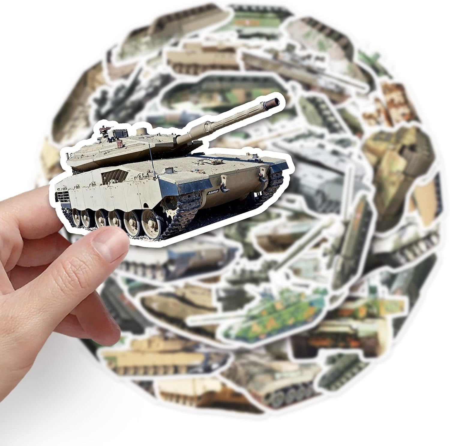 Detalle de Military tank stickers, 50-piece set