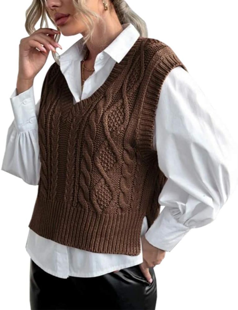 Thumbnail 3 de Women's V-Neck Ribbed Sweater Vest ⚖