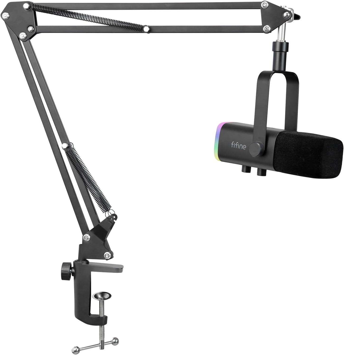 Detalle de FIFINE XLR Streaming Microfono Kit: dinamicità USB/XLR per podcast, gaming e streaming