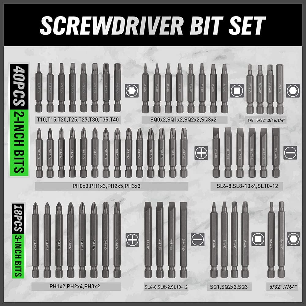 Thumbnail 2 de SWANLAKE 232-piece security screwdriver bit set with ratchet, nut driver and magnetic holders