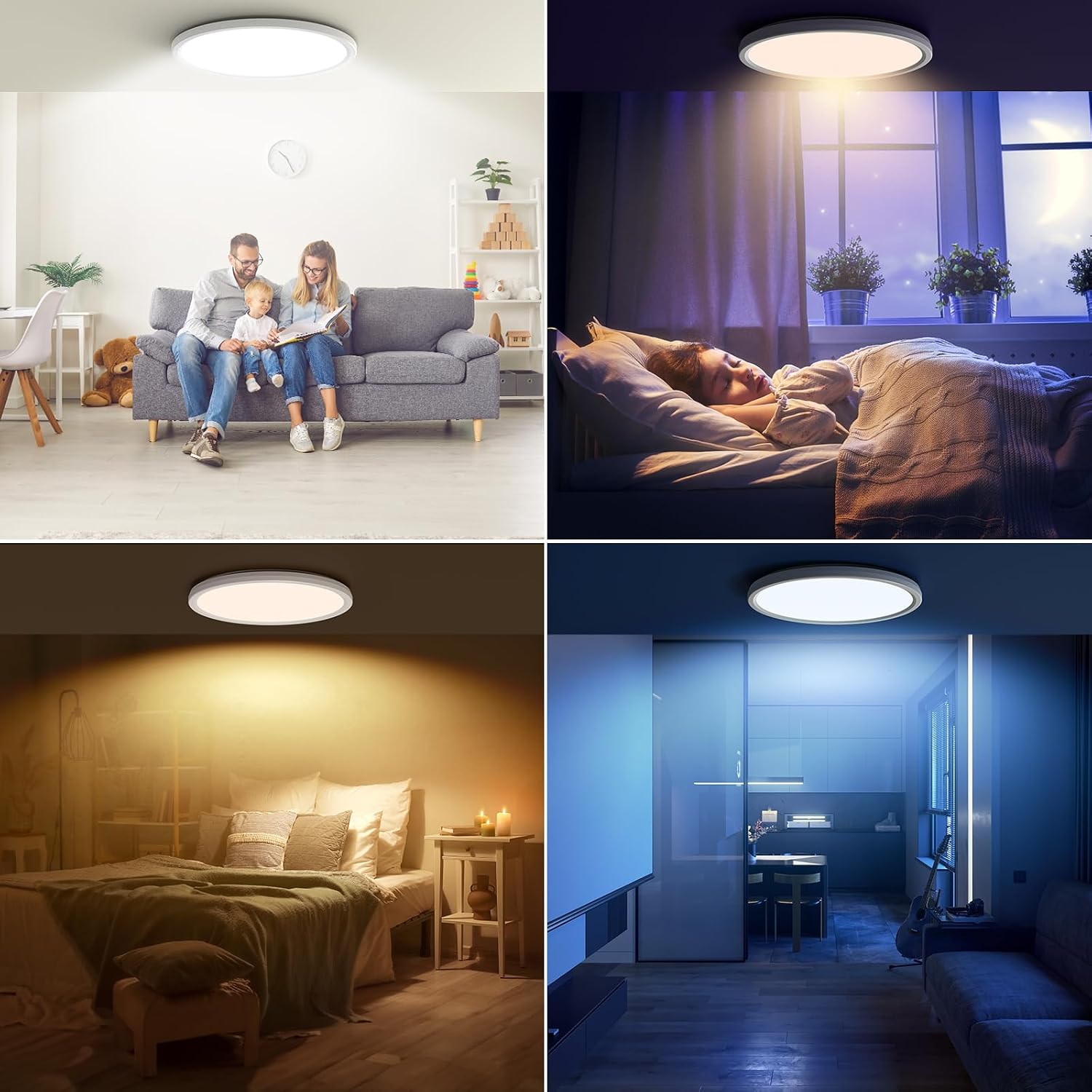 Thumbnail 4 de AmazeFan LED Deckenleuchte Dimmbar 24W 2400LM Weiß