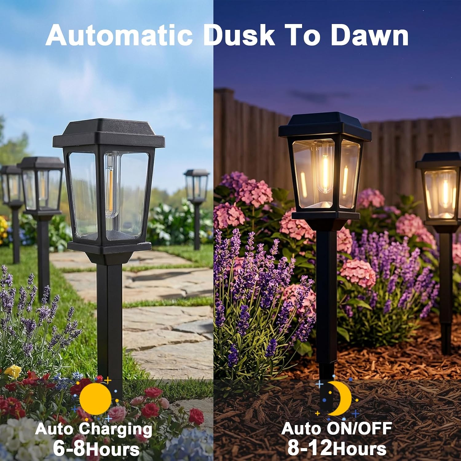 Thumbnail 6 de DOESLAG 12-Pack Solar Pathway Lights, 3000K Warm White, Auto On/Off
