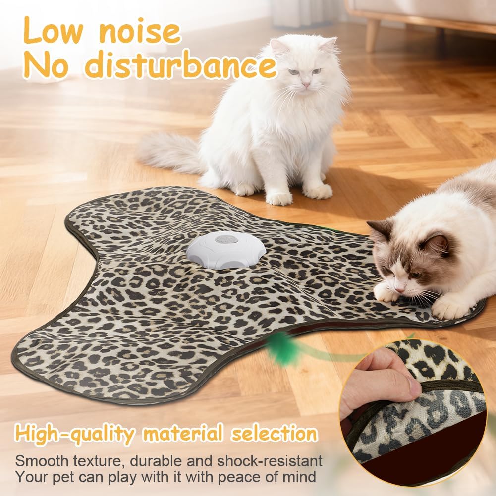 Detalle de AUYAO Jouet Interactif pour Chat – Chasse à plume et souris qui couine, rechargeable