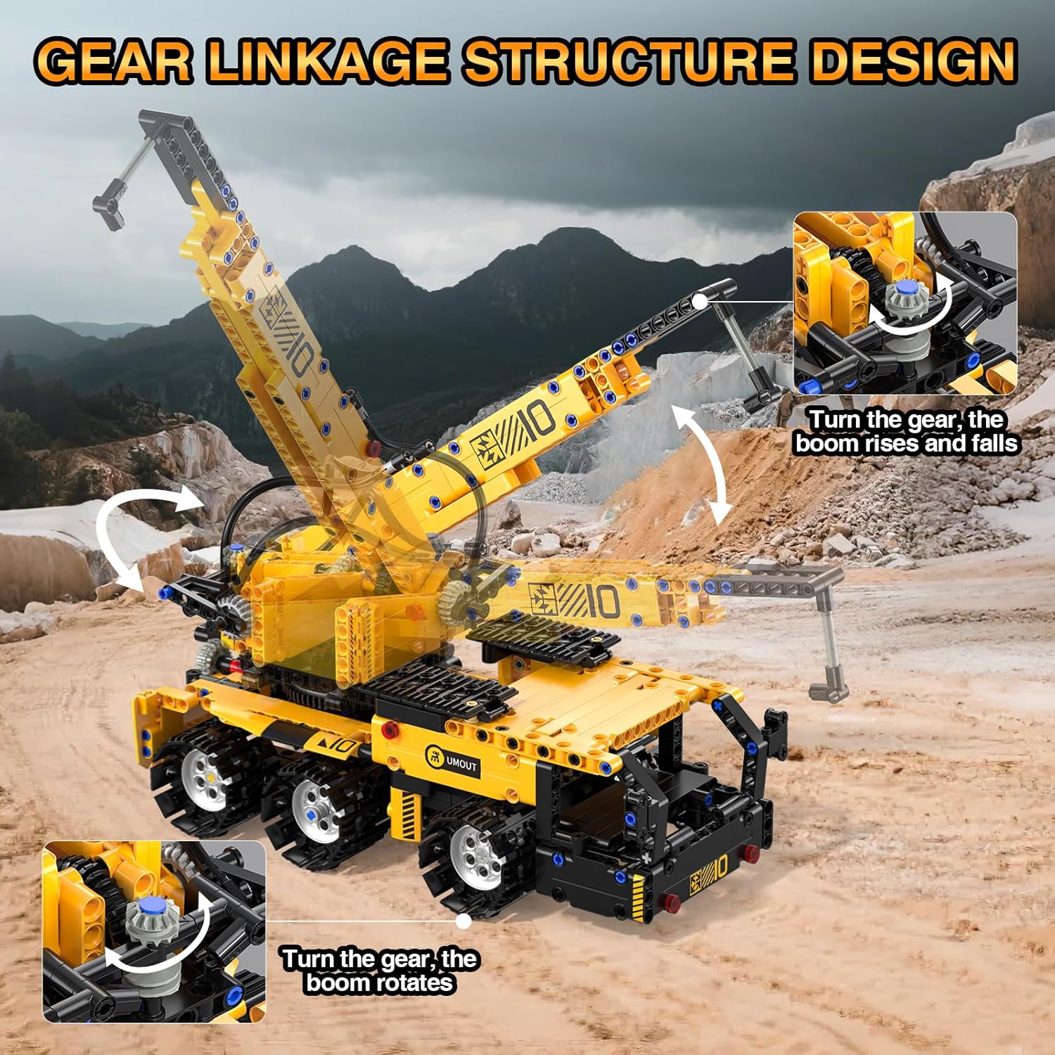 Detalle 2 de Technic Robot Building Sets 535PCS 5-in-1 RC Robot & Car (Remote and App Controlled, USB rechargeable)