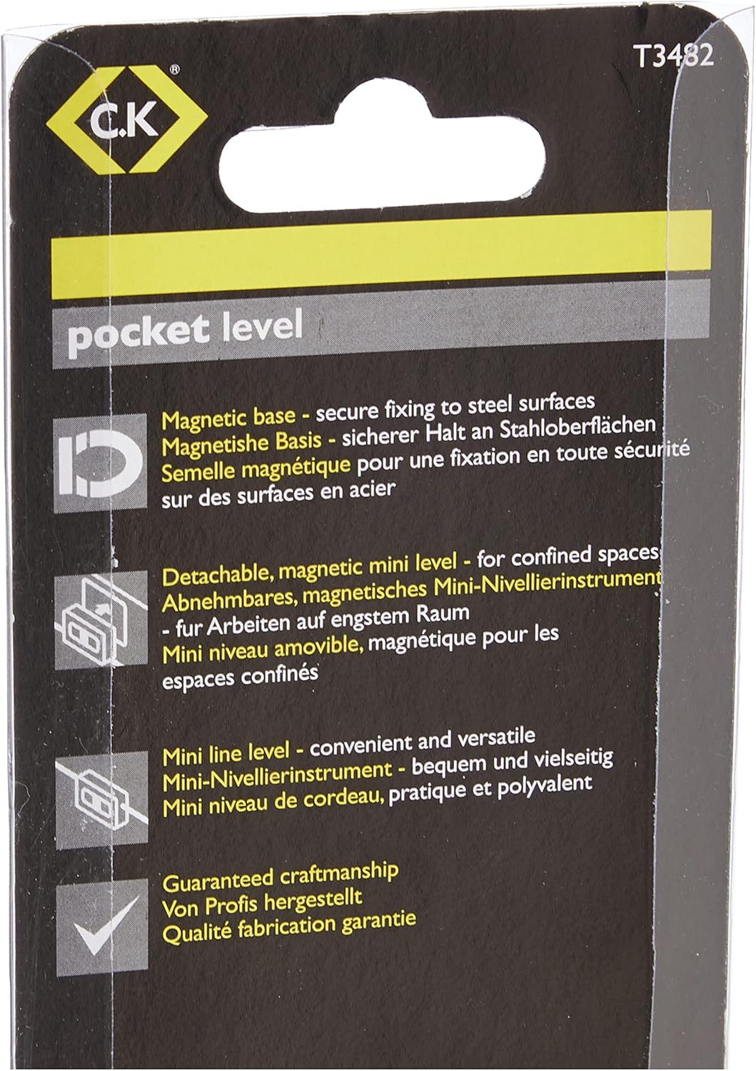Thumbnail 4 de C.K T3482 210mm pocket spirit level