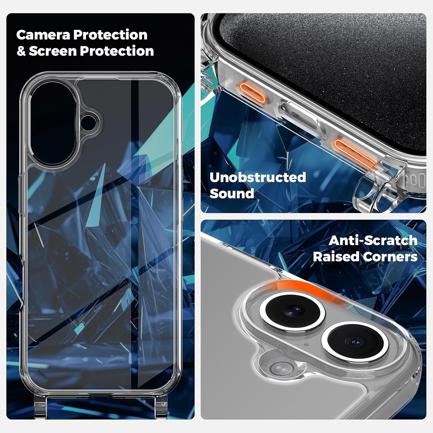 Detalle de OLEPHY iPhone 17 Handykette 6,3 Zoll Hülle