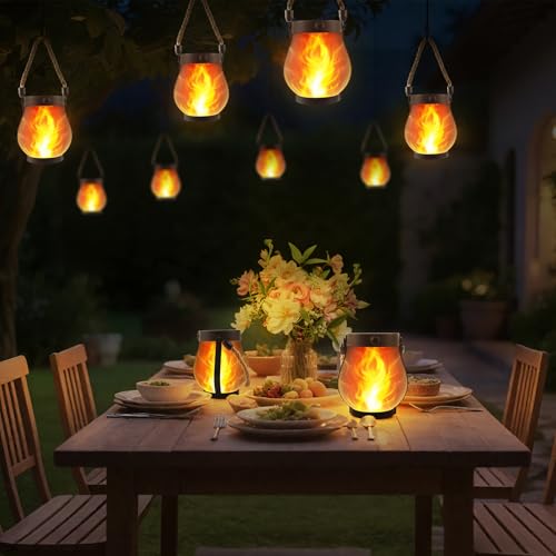 Thumbnail 6 de Facarler Farolillos Solares Exterior IP65: Llama 3D, carga híbrida y diseño vintage para jardines
