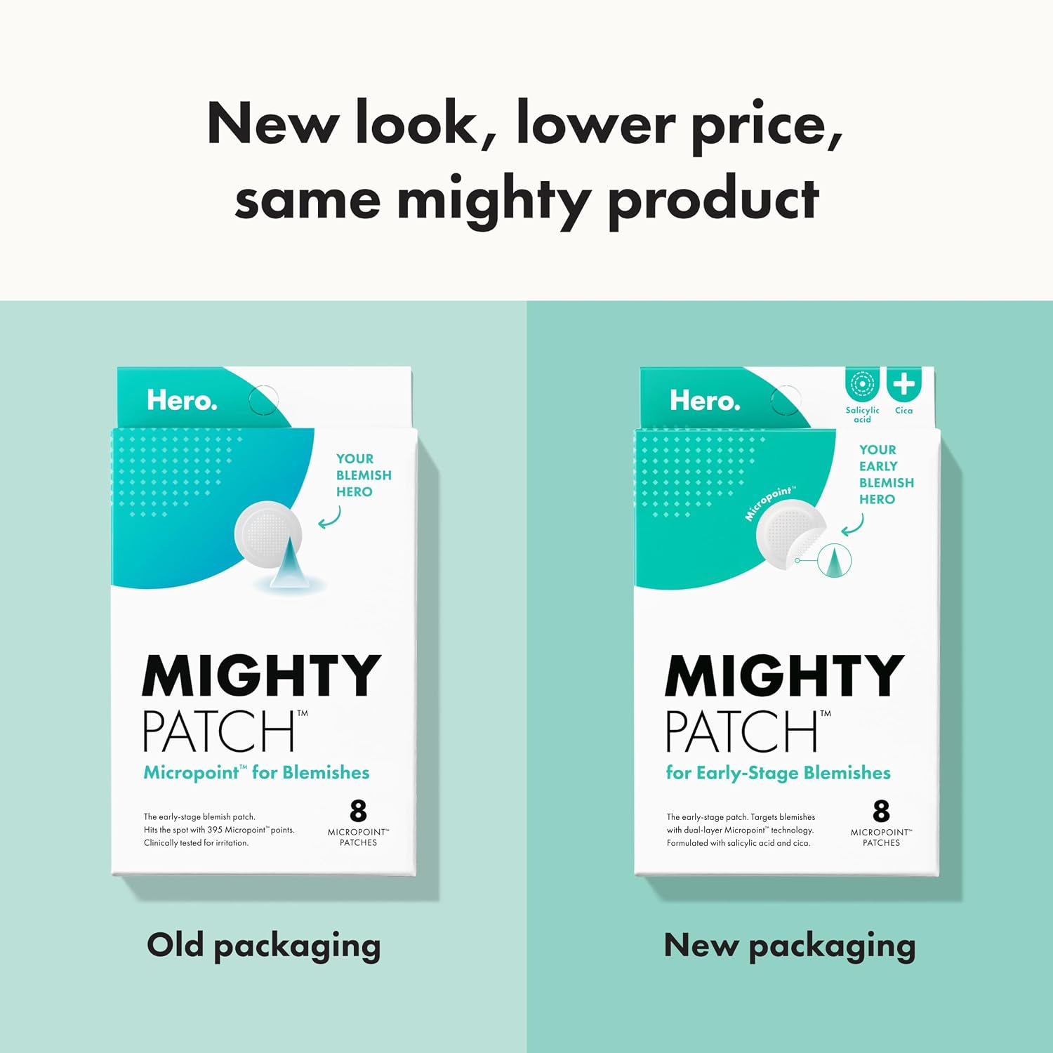 Detalle de Hero Cosmetics Mighty Patch Micropoint Acne Patches, 8 Count, 395 Micropoints