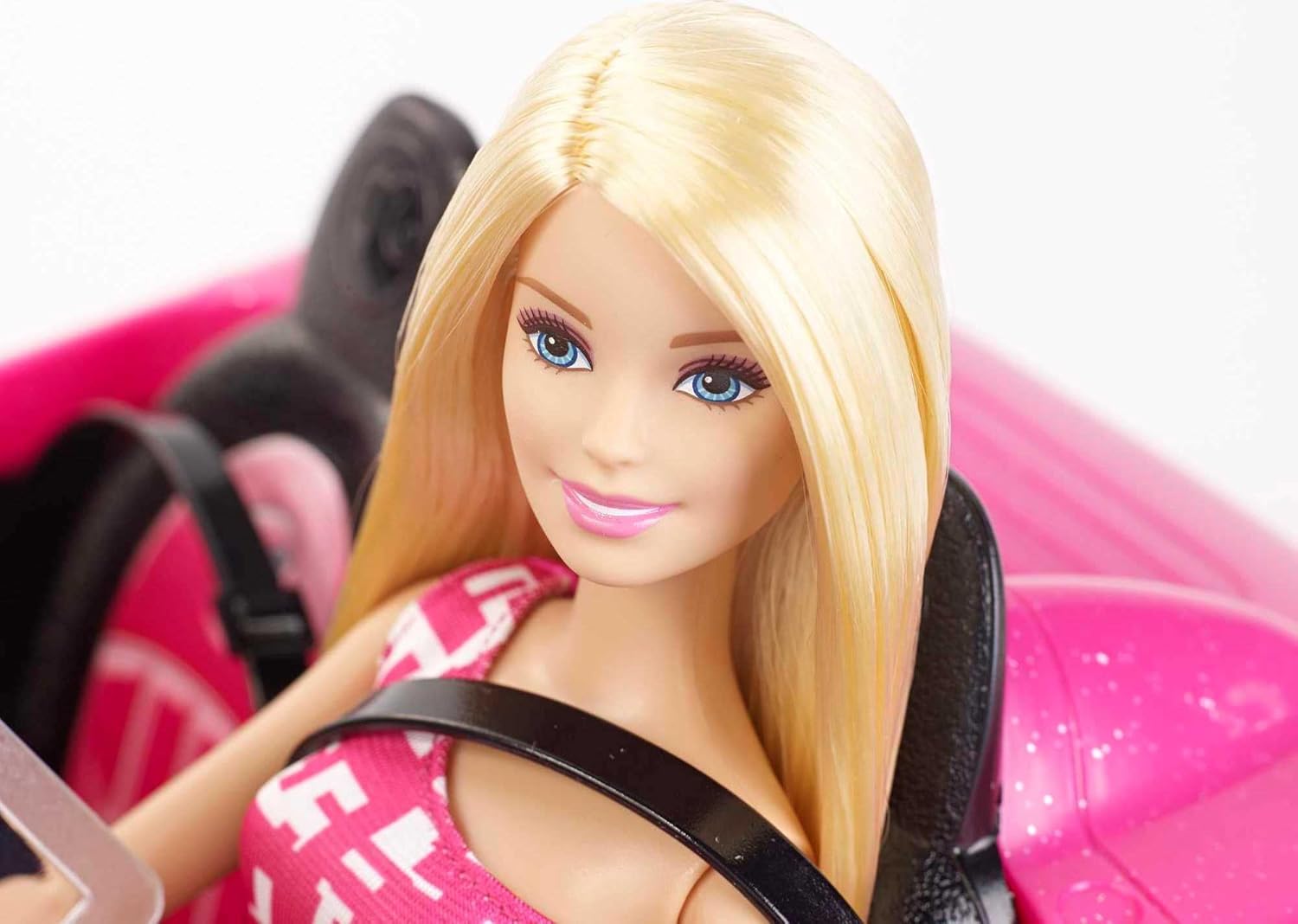 Thumbnail 1 de Barbie Sparkly Pink 2-Seater Car with Doll
