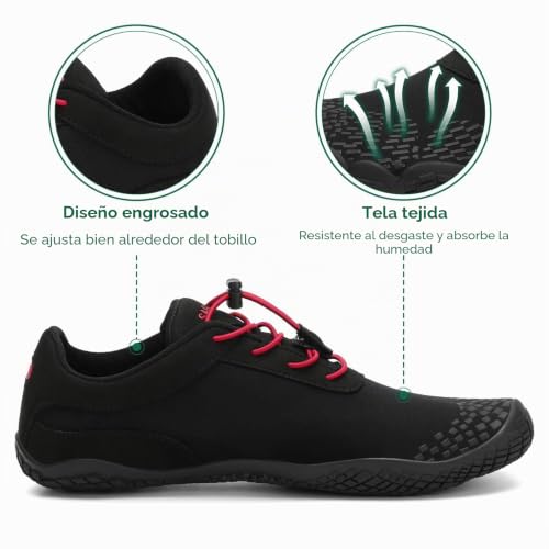 Detalle de SAGUARO Barefoot: Zapatillas Minimalistas con suela antideslizante y puntera amplia