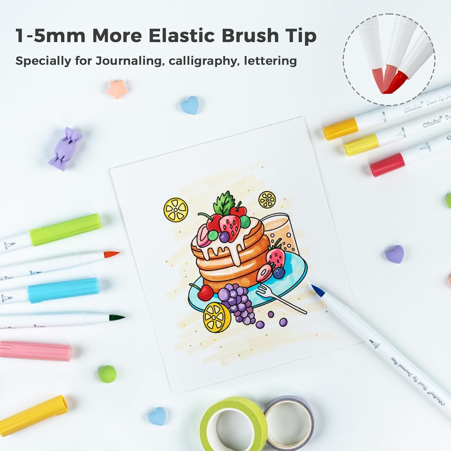 Thumbnail 3 de Ohuhu 80 Colori Pennarelli a Doppia Punta 🎨