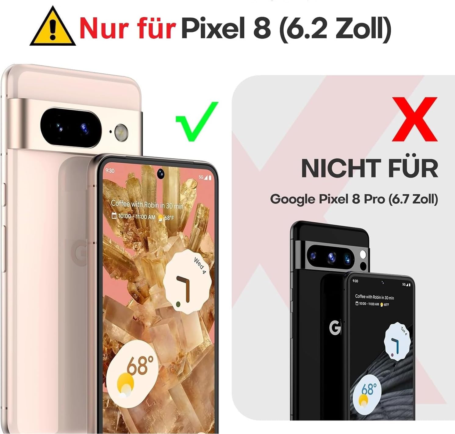 Thumbnail 1 de Leaisan Flip-Hülle aus Leder für Google Pixel 8 5G – Malachitgrün, Kartenfächer & Standfunktion