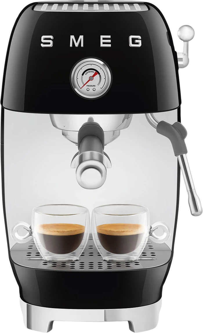 Thumbnail 2 de SMEG ECF03BLEU Schwarz: kompakte Dampflanze für cremigen Cappuccino und Latte Art