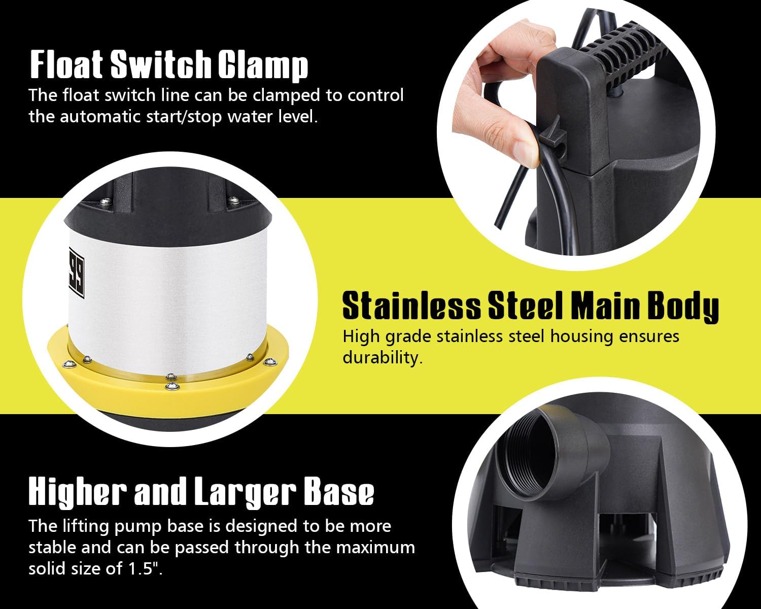Detalle 2 de 6699 submersible sump pump, stainless steel