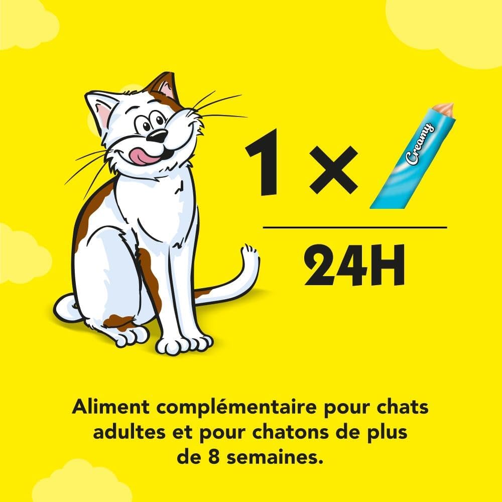 Detalle de Catisfactions Creamy Friandises pour Chat – Saumon, Pack 4 sachets de 10 g (Lot de 11)